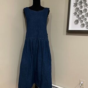 *WOOLRICH* Vintage Dark Blue Wash Denim Sleeveless Dress Size XL